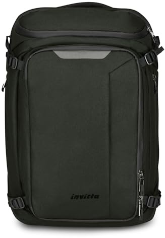 Invicta Campus M Rucksack, Business Rucksack, Tagesrucksack, Daypack, Laptopfach für 15,6 Damen und Herren Arbeit Reisen; mit USB-Anschluss, wasserabweisend, moosgrün