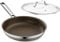 Innerwell Sartén Cerámica con Tapa 24 cm Marrón, sartén de Inducción con Cerámico de Titanio Antiadherente, Sartén de Acero Inoxidable con Triple Construcción de Acero, Sin PFAS y PFOA