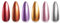 DMQ Nail Varnish Sets, 6 Colors Chrome Holographic Gold Silver Nail Polish, Quick Dry Nail Art Varnish Brown Red Metallic Sparkle Nail Paint Gel Manicure DIY Nail Art Home For Women