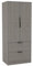 URBNLIVING 2 Door 2 Drawer Minimalist Bedroom Cedar Grey Wardrobe Storage & Hanging Rail Modern Furniture with Clothes Shelf for Home Organiser Unit 179cm H x 74cm W x 50cm D