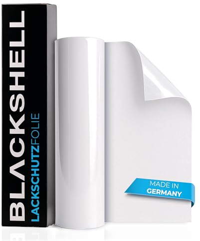 Blackshell® Universal Lackschutzfolie transparent 10cm x 200cm Folie selbstklebend als Auto Folie, Motorrad Folie - ohne Werkzeug - universal einsetzbar auf Allen glatten Oberflächen