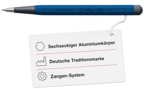 LEUCHTTURM1917 374012 Drehgriffel Nr. 1, Gelpen with black ink, Indigo
