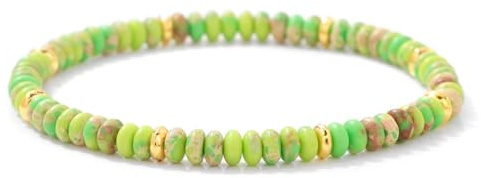 JENCVNL Perlenarmband für Frauen,4mm Naturstein Armband, Naturstein Perlen Armband,Perlenarmband für Damen,Edelstein Armbänder,Schmuck Yoga Geschenk Kaiserlicher Stein
