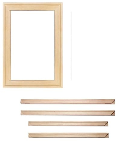 Bilderrahmen Holz, Fotorahmen Holz Großer Wandrahmen DIY Bild Fotorahmen 40x60 50x70 60x90 cm Leinwand Malerei Poster Spannrahmen Wohnzimmer Dekor(Width 90cm,Height 60cm)