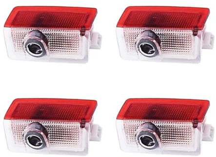 Krewua 4 Pcs Car Door Lights Entrance Lighting Accessories for A/B/C/E/M/ML/GL/GLA/GLC/GLE/GLS Class Plug ＆ Play