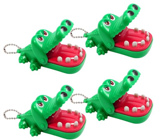 ZVBRSKM 4 Stück Krokodil Spiel Zähne, Mini Spiele Für Unterwegs, Kroko Doc Und Croco Doc Kompatibel, Kurzurlaube, Familien- und Kinderaktivitäten