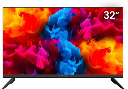 KIANO SlimTV 32, Téléviseur SlimTV, HD, HDMI, Dolby Audio, 81,3 cm (32 Pouces), 1366 x 768 Pixels, LED, DVB-C, DVB-T, Noir