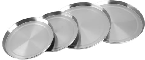 Tnfeeon Set med 4 St Rostfritt Stål Spislock för Elektriska Spisar med Spegelpolering, 2 Stora och 2 små Spislock Som Ger Extra bänkplats.