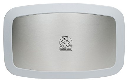 Koala Kare KB200-05SS Horizontal Wall Mounted Baby Changing Station with Stainless Steel Veneer, White Granite