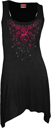 Spiral Blood Rose Femme Top Noir 95% Viscose, 5% Élasthanne Regular/Coupe Standard