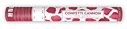 PartyDeco Konfettishooter Rosenblätter Rot 80cm