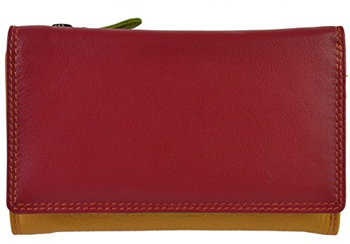 Golunski Ladies Tri-Fold Flap Over Tab Leather PURSE WALLET by Graffiti Gift Box