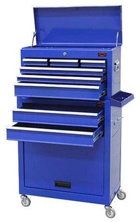 Dirty Pro Tools™ LARGE TOOL CHEST WITH SIDE TRAY TOP CABINET TOP BOX AND ROLLCAB BOX