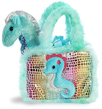 AURORA World Pet Carrier Plüschtier Tier, Fancy Pals Seepferdchen