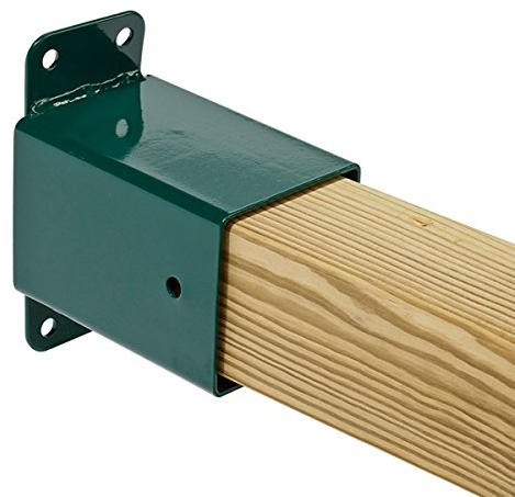 HOQ Wandverbinder Grün für Kantholz 90x90mm / 9x9cm Schaukeln, Carports, Wintergarten und Anbauschaukeln. Schaukelverbinder aus Metall pulverbeschichtet.