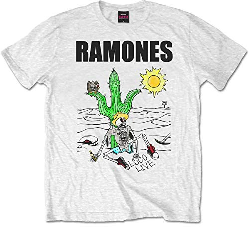 Rockoff Trade Men's Ramones Loco Live T - Shirt, White (White White), Xx-Large
