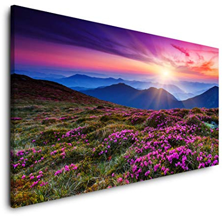 magischer Ausblick 120x 60cm Panorama Leinwand Bild XXL Format Wandbilder Wohnzimmer Wohnung Deko Kunstdrucke