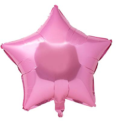 Oblique Unique® Herz Stern Folien Luftballon für Geburtstag Kindergeburtstag Hochzeit Party Feier Weihnachten Deko Folienballon - Wählbar (Stern Rosa)