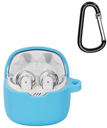 GIOPUEY Funda Compatible con JBL Tune Flex, Ultradelgado Silicona Case Cover, Anti-caída, Portátil - Blue
