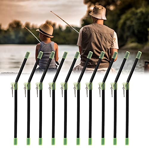 Fishing Anti-Tangle Boom Sleeves Set,Fishing Anti Tangle Boom Set,Anti Tangle Boom Mit Wirbel Gebogen,10 Stück Anti Tangle Boom Feeder,Angel Zubehör Feedern Mit Wirbel,Anti Tangle Angeln,Schwarz