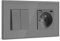 BSEED Interrupteur avec Prise Murale USB et 1 Type C Gris,2 Gang 1 Voie Interrupteur d'éclairage pour la salle de bains,Interrupteur à bascule avec panneau en verre,Multiprise Murale avec USB-2.1A
