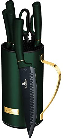 Berlinger Haus - Küchenmesser-Set mit Block, 7-teiliges Küchenmesser-Set für die Küche, elegantes Design Küchenmesser mit Küchenschere, Kochmesser-Set