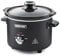 Geepas 2.5 Litre Slow Cooker | 3 Temperature Settings, Removable Easy-Clean Ceramic Bowl | Tempered Glass Lid & Cool Touch Handles, Matt Design | 2 Year Warranty, Black