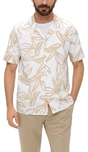 s.Oliver BLACK LABEL Herren 2142878 Hemd, weiß 01A1, M