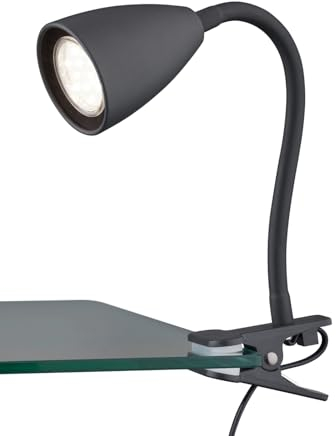 Trio Leuchten Klemmleuchte Wanda 202620132, Metall Schwarz matt, exkl. 1x GU10, Flexarm