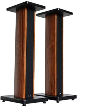 Supports D'enceintes Support D'enceintes Professionnel en Bois Massif pour Bibliothèque Support Audio sur Pied Pouvant Être Rempli De Sable (Color : Brown, S : 80cm/31.4inches)
