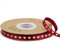 Wisafory Satinband 45m x 10mm Herz Bedrucke Dekoband Geschenkband Gold Leinenband Satin Schleifenband Stoffband Zierband für DIY Basteln Hochzeit Geburtstag Geschenkverpackung Weinrot