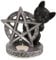 Gothic Teelichthalter Katze & Pentagramm - Schwarze Polyresin Figur 16x16x13 cm - Mystische Deko Kerzenhalter - Halloween GeschenkideeMystische Katze 16cm Figur Skulptur Dekoration Gothic
