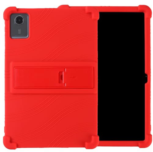 Juaupepo Funda de silicona suave para Lenovo Tab M11 de 11 pulgadas (TB-330FU) / Xiaoxin Pad de 11 pulgadas (TB-331FC), funda protectora a prueba de golpes con esquinas gruesas para niños (rojo)