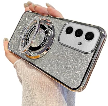 QIWEIQING für Samsung Galaxy A71 4G Hülle Kompatibel mit Mag-Safe, Galvanisierte Magnetisch Handyhülle Ring Ständer, Kameraschutz Ecken Anti-Fall Schutzhülle für Samsung Galaxy A71 4G.Gray DS