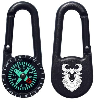 Azeeda 'Rams Head' Compass Keyring (KC00028830)