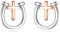 YFN Hufeisen Kreuz Ohrstecker 925 Sterling Silber Rose Gold Kreuz Ohrring Pferd Schmuck Geschenk für Frauen Mädchen