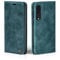 LBH Handyhülle für LG Velvet 5G in Petrol Blau mit Karten- und Geldfach Smartphone Hülle mit Standfunktion Flip Case Schutzhülle Magnetverschluss Vintage