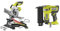 Ryobi R18MS216-0 One+ Cordless Mitre Saw, 18 V, Hyper Green & R18GN18-0 18V ONE Plus Cordless 18 Gauge Nailer Bare Tool, One Size, Hyper Green