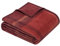 Ibena York Decke 150 x 200 cm - Baumwollmix, weich, warm & waschbar, Kuscheldecke gestreift rot