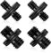 4pcs Mic Stand Adapter, 1/4 and 3/8 Inch 2 Types Camera Mic Mount Adapter Mic Screw Adapter Sturdy Aluminum Alloy Tripod Screw Adapter for Camera Microphone Stand Tripod