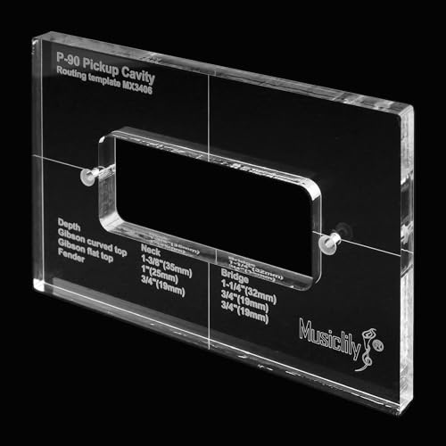 Musiclily Pro CNC Präzise Acryl P90 Tonabnehmer Pickup Routing Schablone | für E-Gitarre Körper
