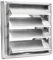 VOSSOT Valvola di ritorno, 150 mm, griglia di ventilazione con valvola antiritorno, griglia di protezione dalle intemperie, in acciaio inox con lamelle mobili, griglia di ventilazione per