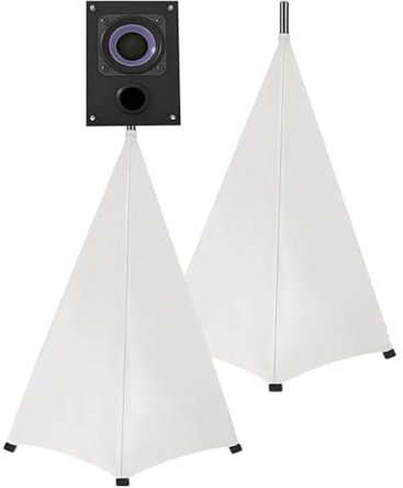 Dytabepl 2 Stück Universal DJ Licht Lautsprecher Ständer, Boxenstativ, Doppel Lautsprecher Stativ Boxenständer Abdeckung, Lautsprecher Tripod Cover Stativ Segel für Bühnen DJ Effekt Licht Scheinwerfer