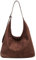 Lushandy Braune Wildleder-Geldbörse, Wildleder-Tragetasche, Hobo-Tasche für Damen, lässige Hobo-Tasche, Herbst-Geldbörse, Schultertasche, Style3-Caffee, Einheitsgröße
