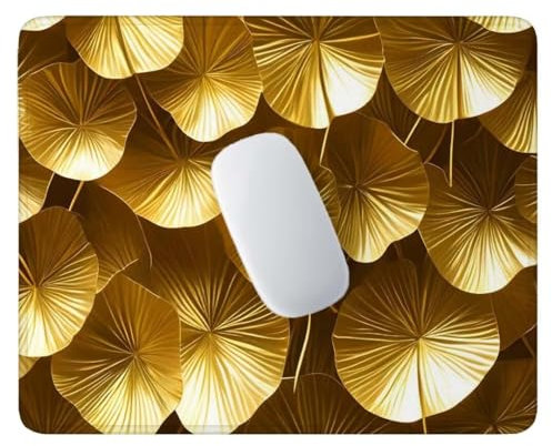 Tapis de Souris, Feuilles de Ginkgo Jaune Tapis de Souris Gamer Mousepad de Bureau 34x28 cm Base en Caoutchouc Antidérapante étanche la Vitesse et la précision Améliorées Accessoire Bureau V-501
