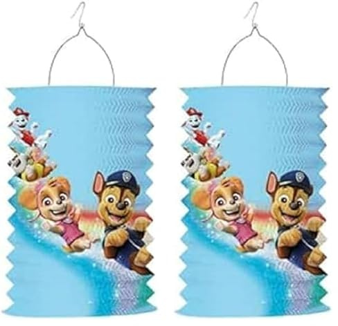 amscan Drop Lantern Paw Patrol Paper 28 cm, Papier, Mehrfarbig, One Size (Packung mit 2)