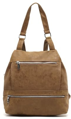 MISAKO Brigi Anti-Diebstahl-Rucksack Damen - Brigi Kamel 30 X 28 X 11 cm