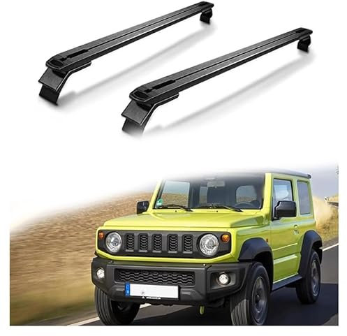2 Stück Auto Dachträger, für Suzuki JIMNY 2019-2024 Hochstabile Dachreling Rack Gepäck Querträger Relingträger Gepäckablage Car Zubehör
