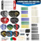 Harrows Trophy 210-teiliges Dart-Zubehör-Set – erstaunliches Paket enthält Dart-Schäfte, Dart-Flights, Dart-Ringe, Dartschärfer, Dart-Werkzeug, Flugschutz, Fingerwachs, Übungsringe und kostenlose
