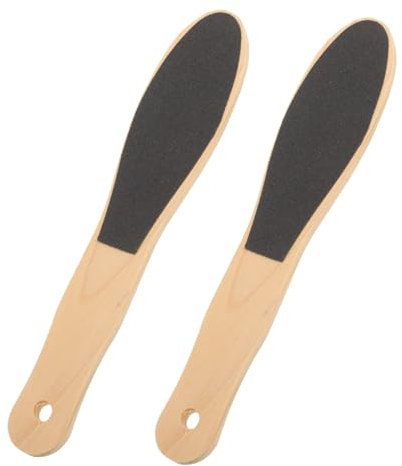 HONMEET 2pcs Wooden Foot Board Callus Remover Foot File Dead Skin Remover for Pedicure Women Men Adults Care Tool